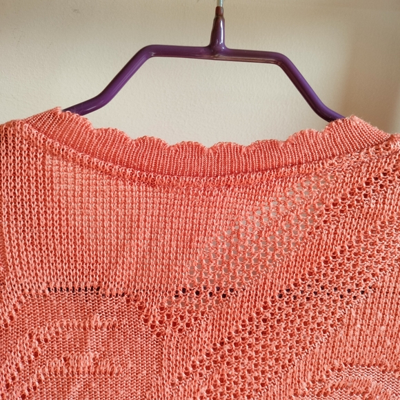 Vintage Retro Finely Knitted Short Sleeve Blouse - Picture 7 of 16